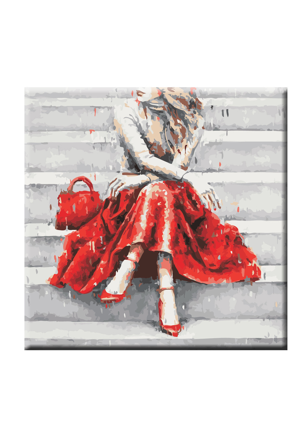 Картина за номерами Дівчина в червоному 40*40см ArtStory (258783321)