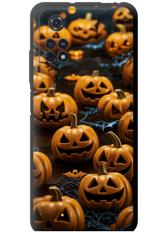 TPU чорний чохол 'Гарбуза 2' для Endorphone Xiaomi Poco M4 Pro (266806199)