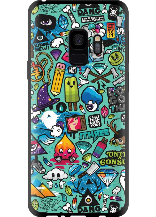 TPU чехол 'Стикер бомбинг 1' для Endorphone Samsung Galaxy S9 (257902587)