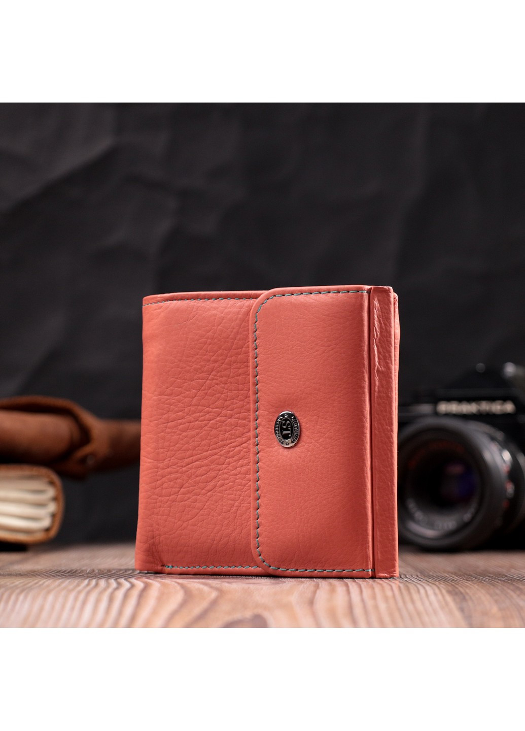 Яркий женский кошелек среднего размера из натуральной кожи 19498 Оранжевый st leather (278001108)