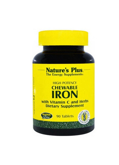 Nature's Plus Chewable Iron 90 Tabs Natures Plus (256722027)
