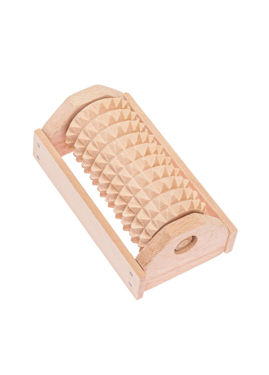 Массажер для ног деревянный зубчатый на 1 ролик 12.5х7х6 см Woodly (260009267)