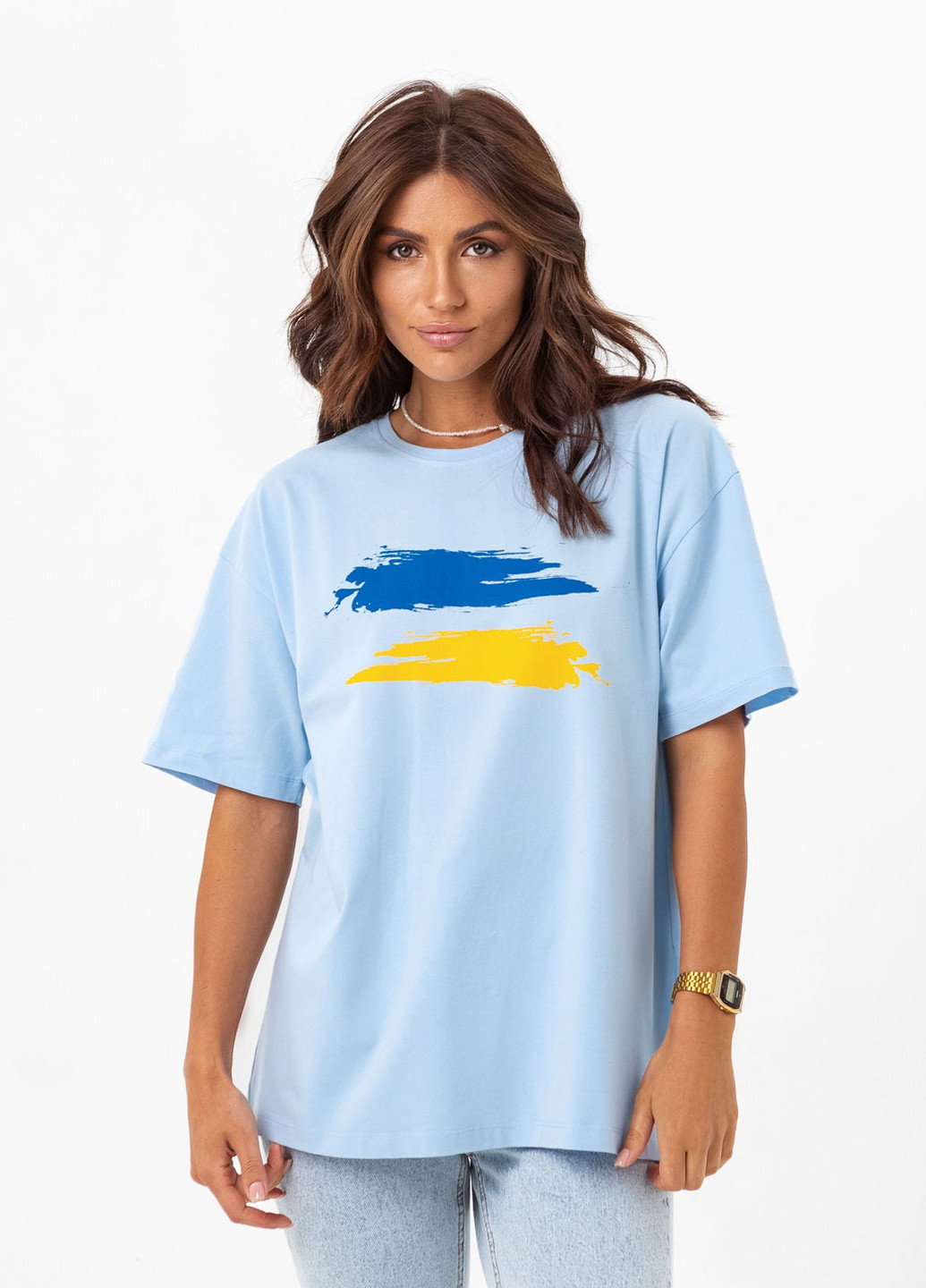 Голубая всесезон футболка кольори батьківщини Emass