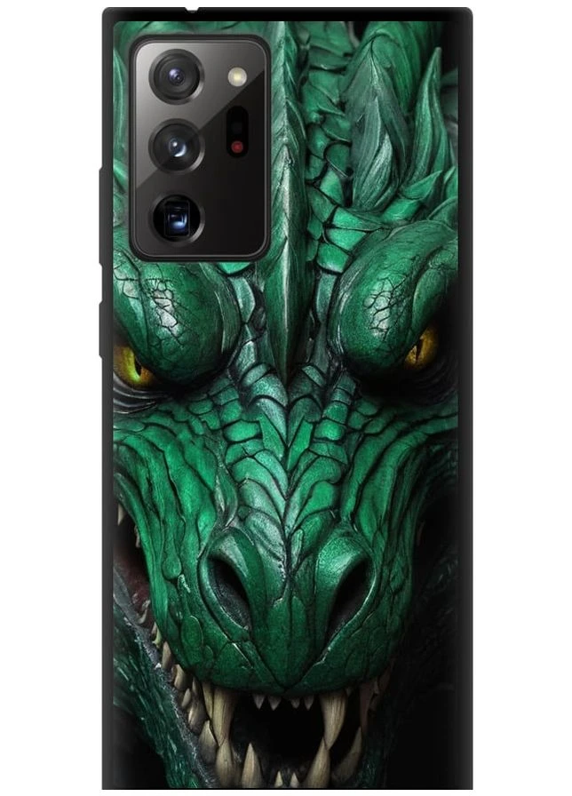 TPU чорний чохол 'Зелений дракон v2' для Endorphone Samsung Galaxy Note 20 Ultra (275648152)