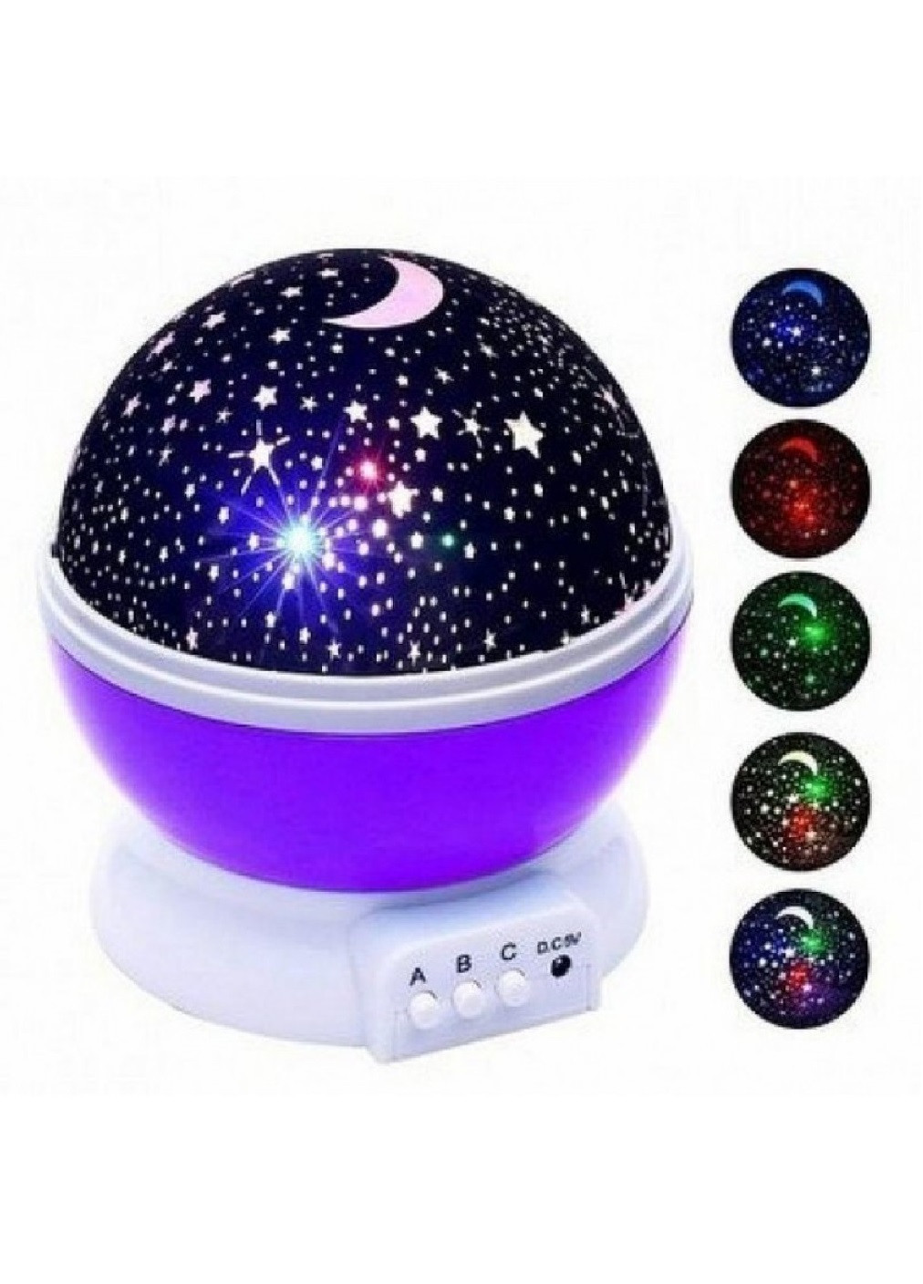Ночник светильник проектор звездного неба вращающийся (473851-Prob) Star Master фиолетовый Unbranded (256675424)