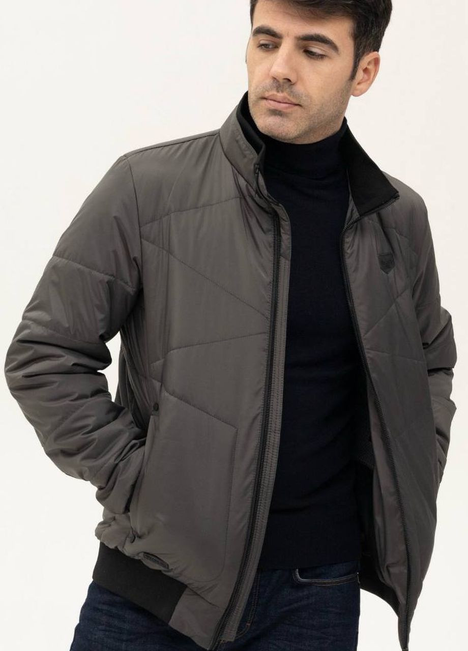 Графитовая демисезонная куртка мужская демисезонная большого размера SK