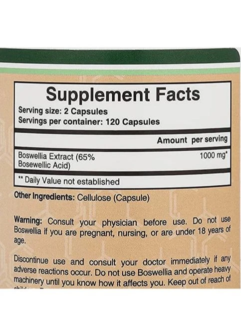 Double Wood Boswellia 1000 mg 240 Caps Double Wood Supplements (265623943)