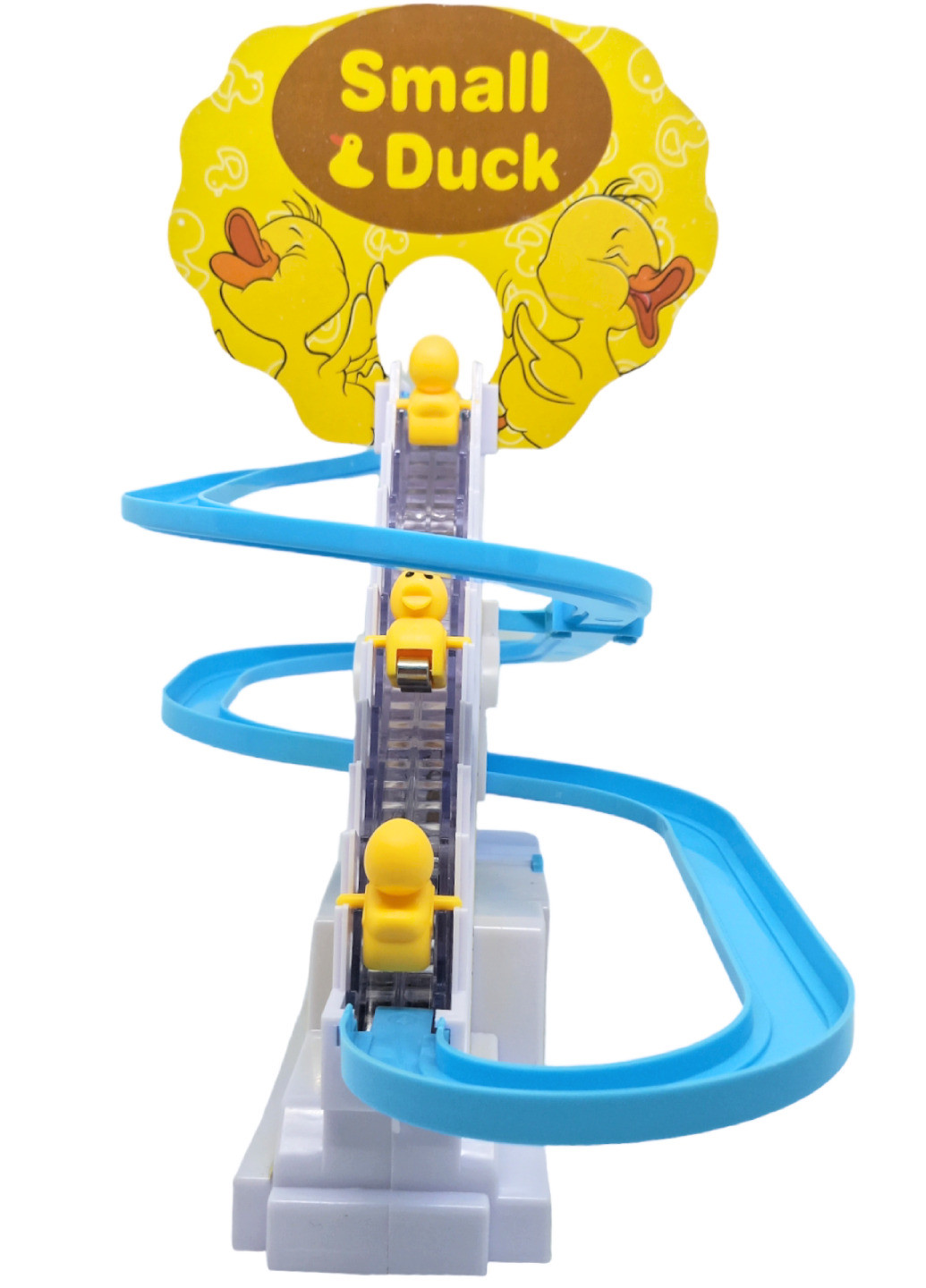 Каченята спускаються з гірки качечки електрична іграшка трек із качками качечками та звуковими ефектами Small Duck No Brand (259906547)
