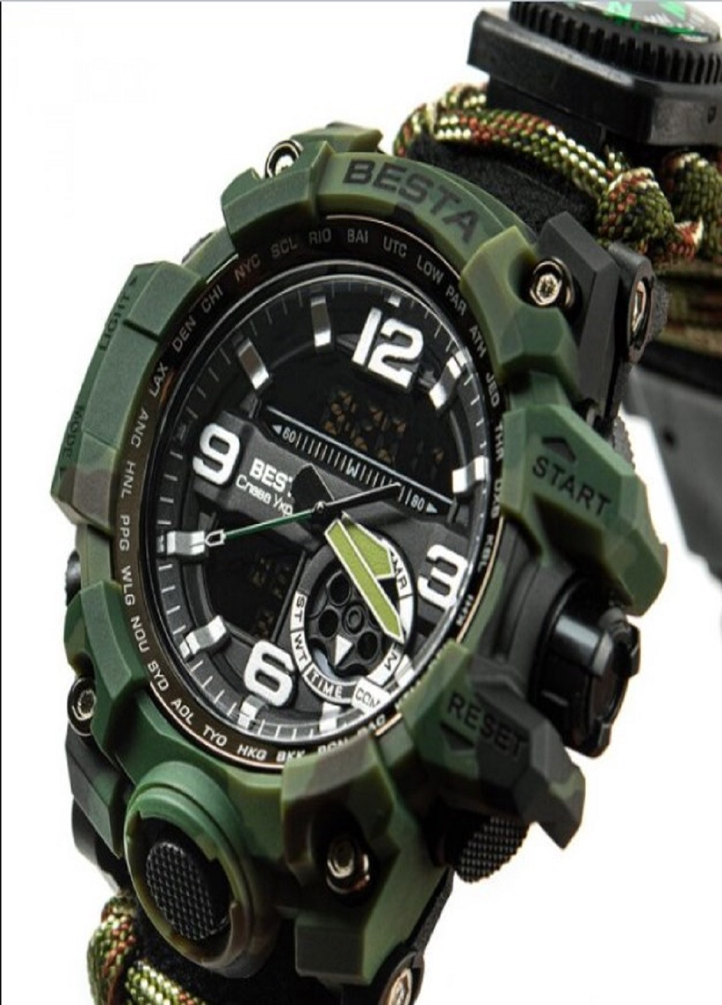Мужские наручные часы Military с компасом для выживания 7 в 1 милитари Besta (258721940)