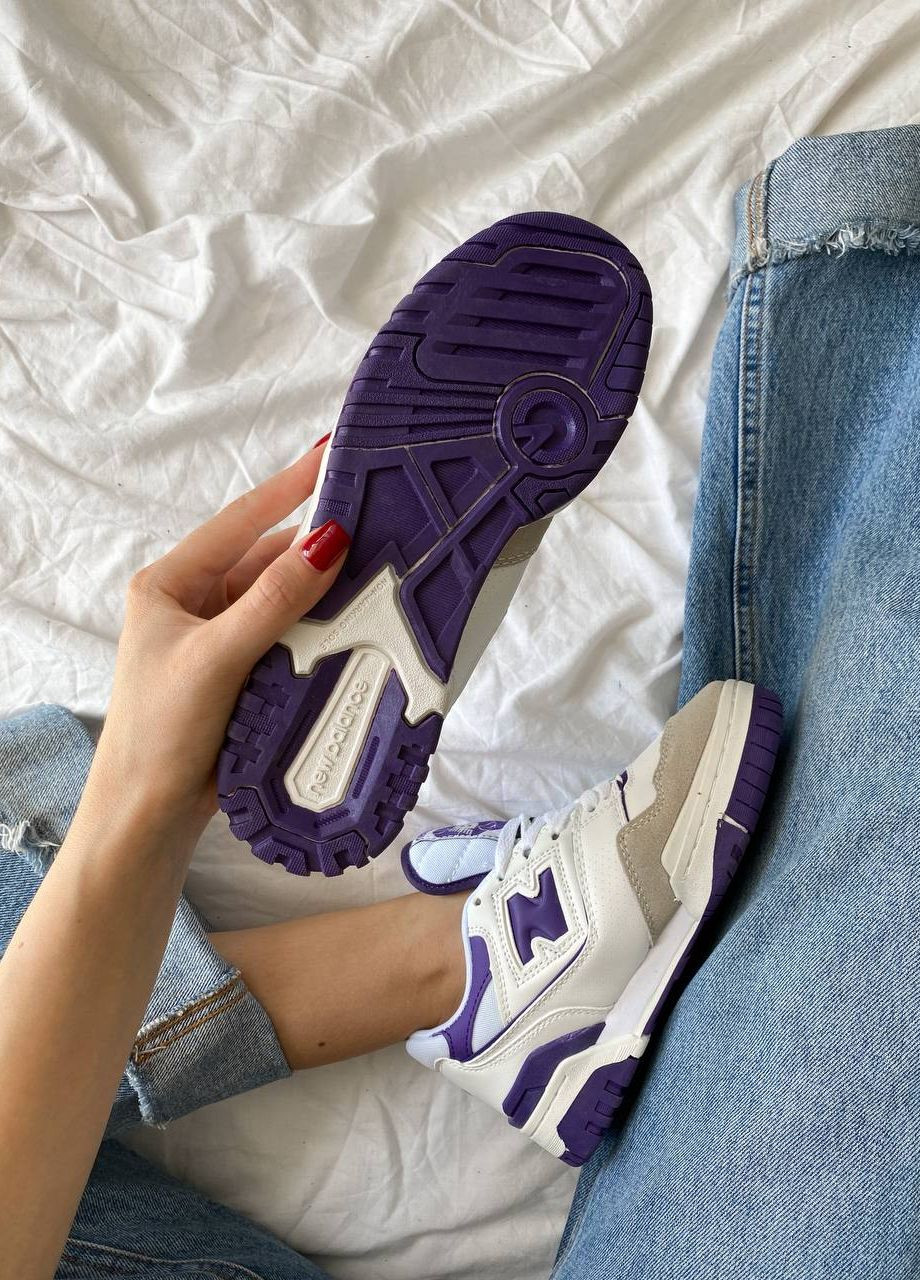 Комбіновані всесезонні кросівки 550 white purple, вьетнам New Balance