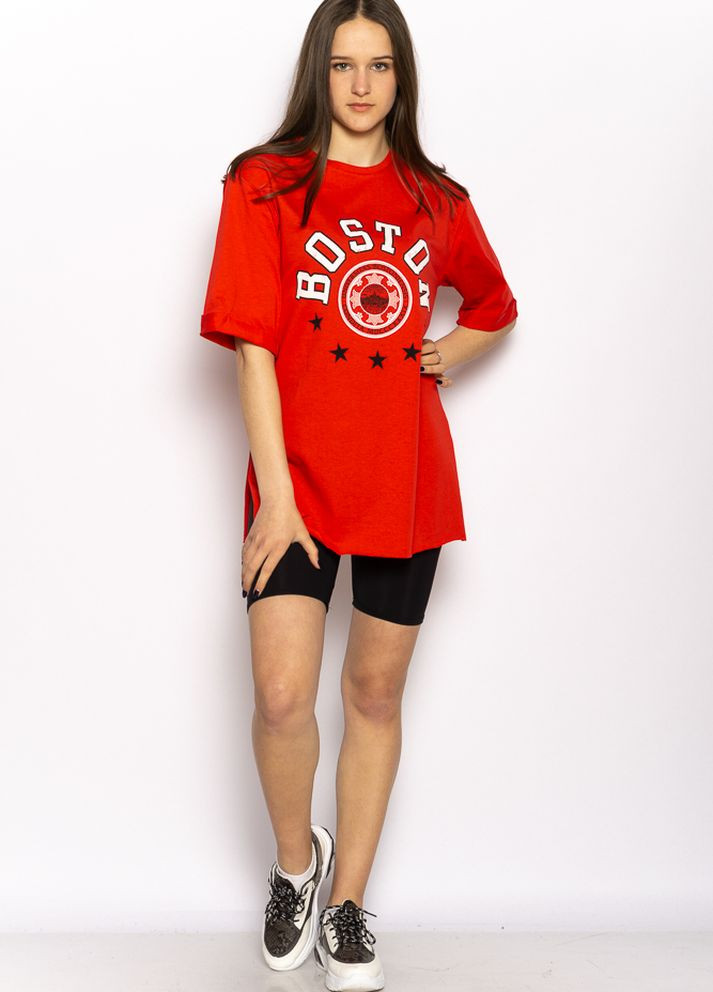 Футболка жіноча Boston (Червоний) Time of Style - (261922666)