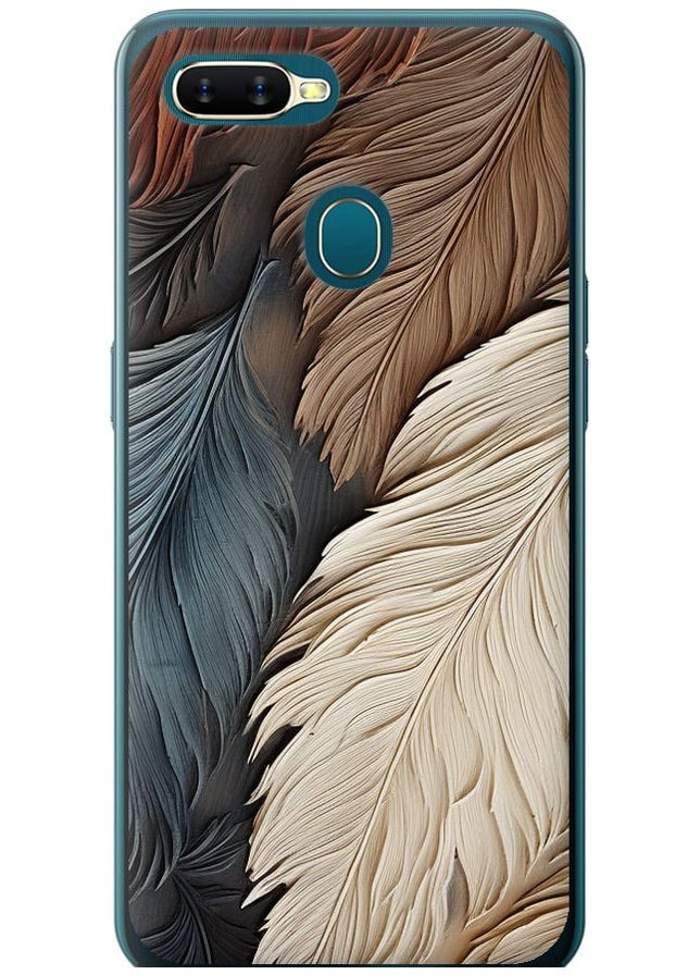 Силиконовый чехол 'Листья в стиле бохо' для Endorphone Oppo A5S (265395034)