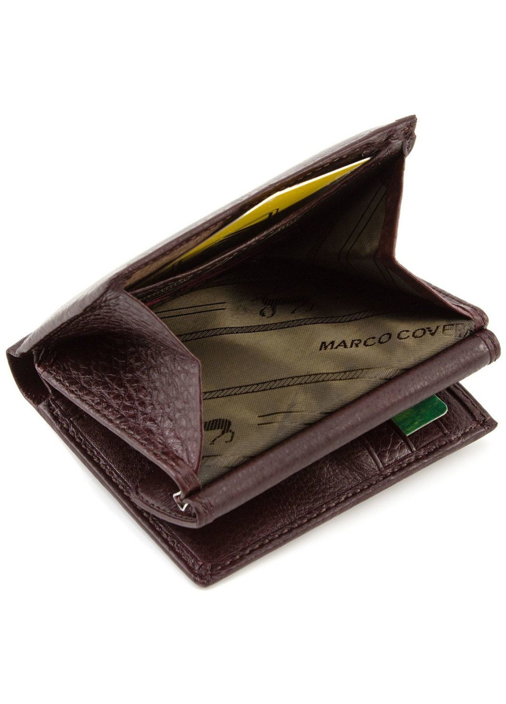 Шкіряний маленький гаманець для жінок MC-213B-8 (JZ6573) коричневий Marco Coverna (259752582)