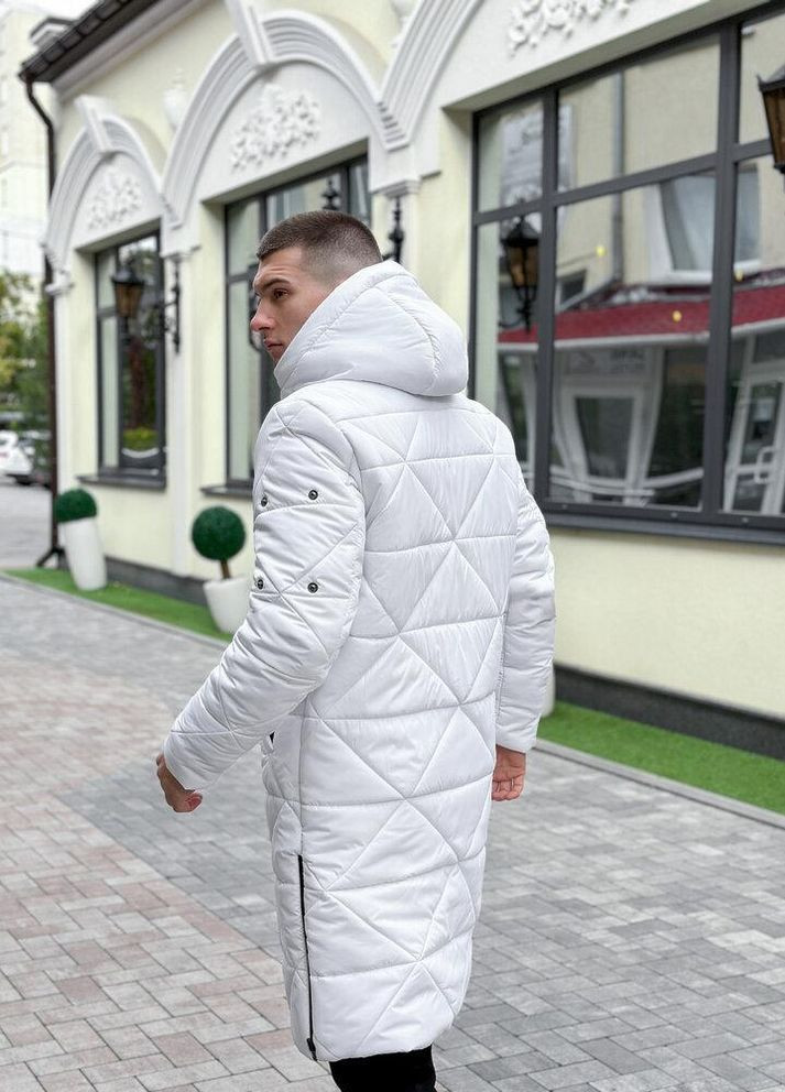 Белая зимняя зимняя куртка No Brand