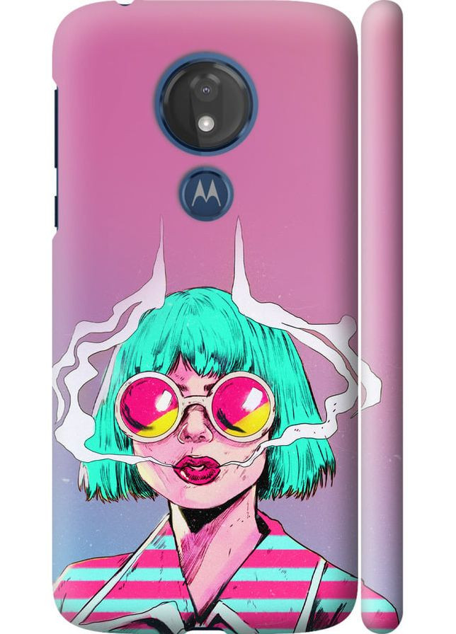 3D пластиковий матовий чохол 'Поп арт дівчина' для Endorphone Motorola Moto G7 Power (276192282)