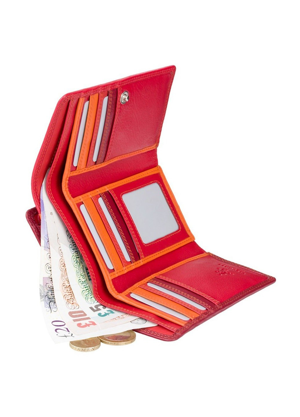 Женский кожаный кошелек BORA rb43 red m Visconti (261851501)