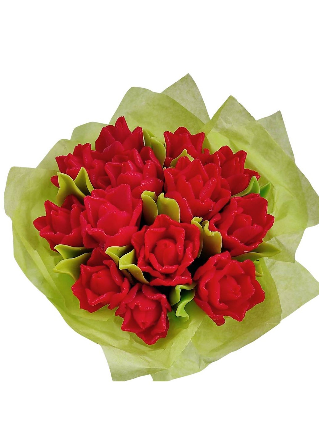 Букет из мыла красные тюльпаны в шляпной коробке. Bila Lileya (275864240)