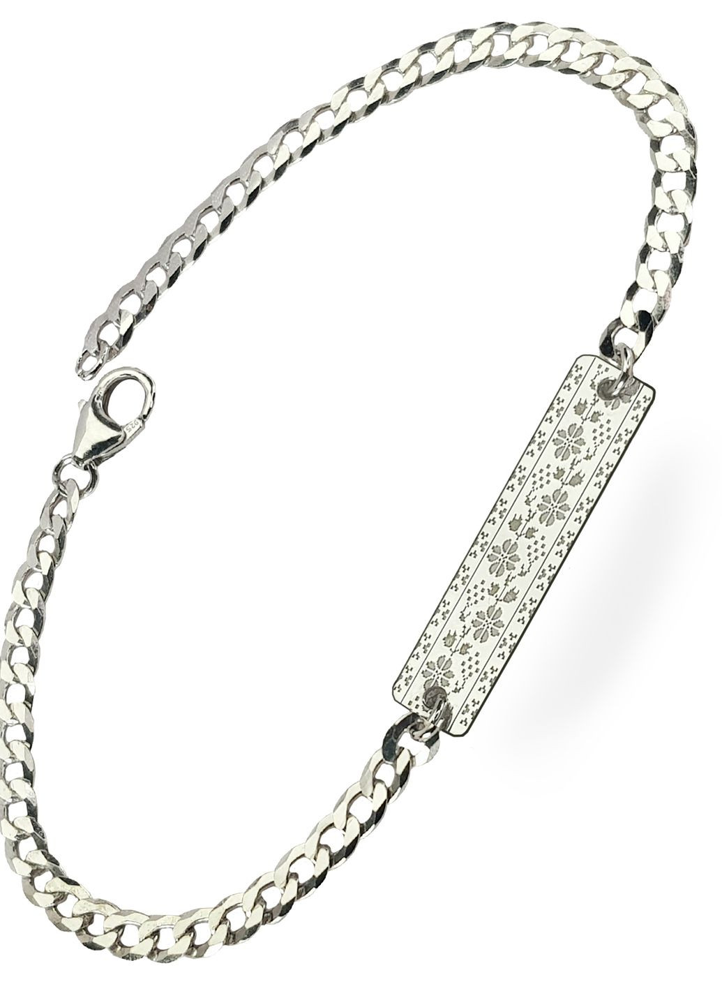 Серебряный браслет Вышиванка на цепочке «Запорожье» для неё регулируеться родированное серебро Family Tree Jewelry Line (266267257)