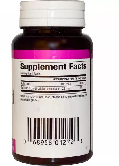 Folic Acid 400 mcg 90 Tabs Natural Factors (257267806)