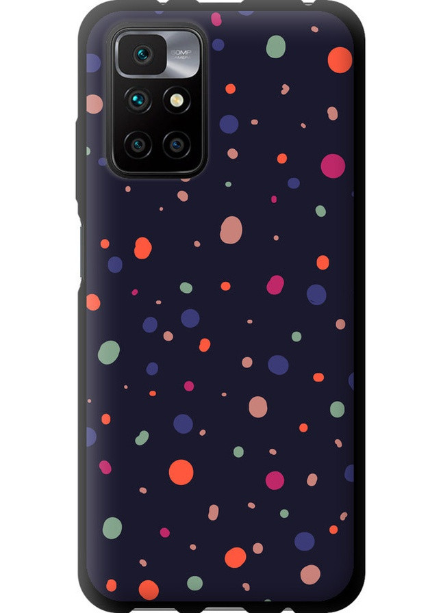 TPU черный чехол 'Горошек v2' для Endorphone Xiaomi Redmi 10 (258082952)
