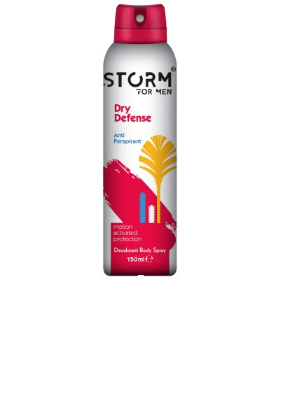 Чоловічий дезодорант-антиперспірант для тіла Dry Defense, 150 мл Storm (276972948)