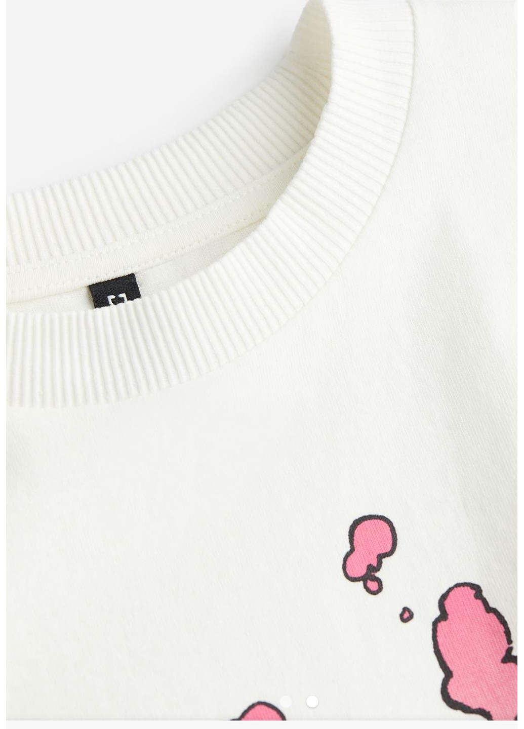 Біла літня жіноча бавовняна футболка оверсайз н&м (55696) 32 біла H&M