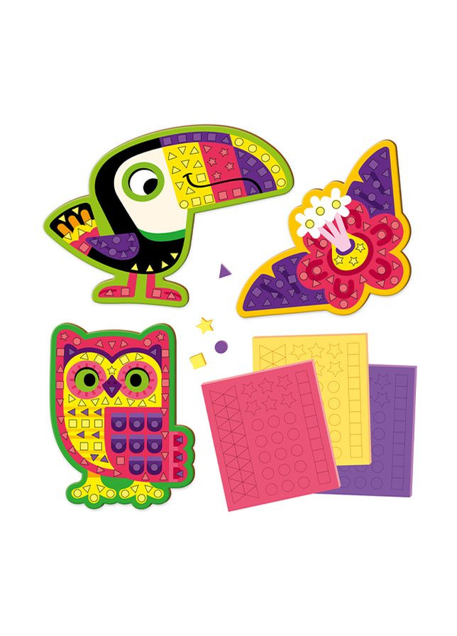 Набор для творчества мягкая мозаика "Птицы" цвет разноцветный ЦБ-00236349 Vladi toys (268036876)