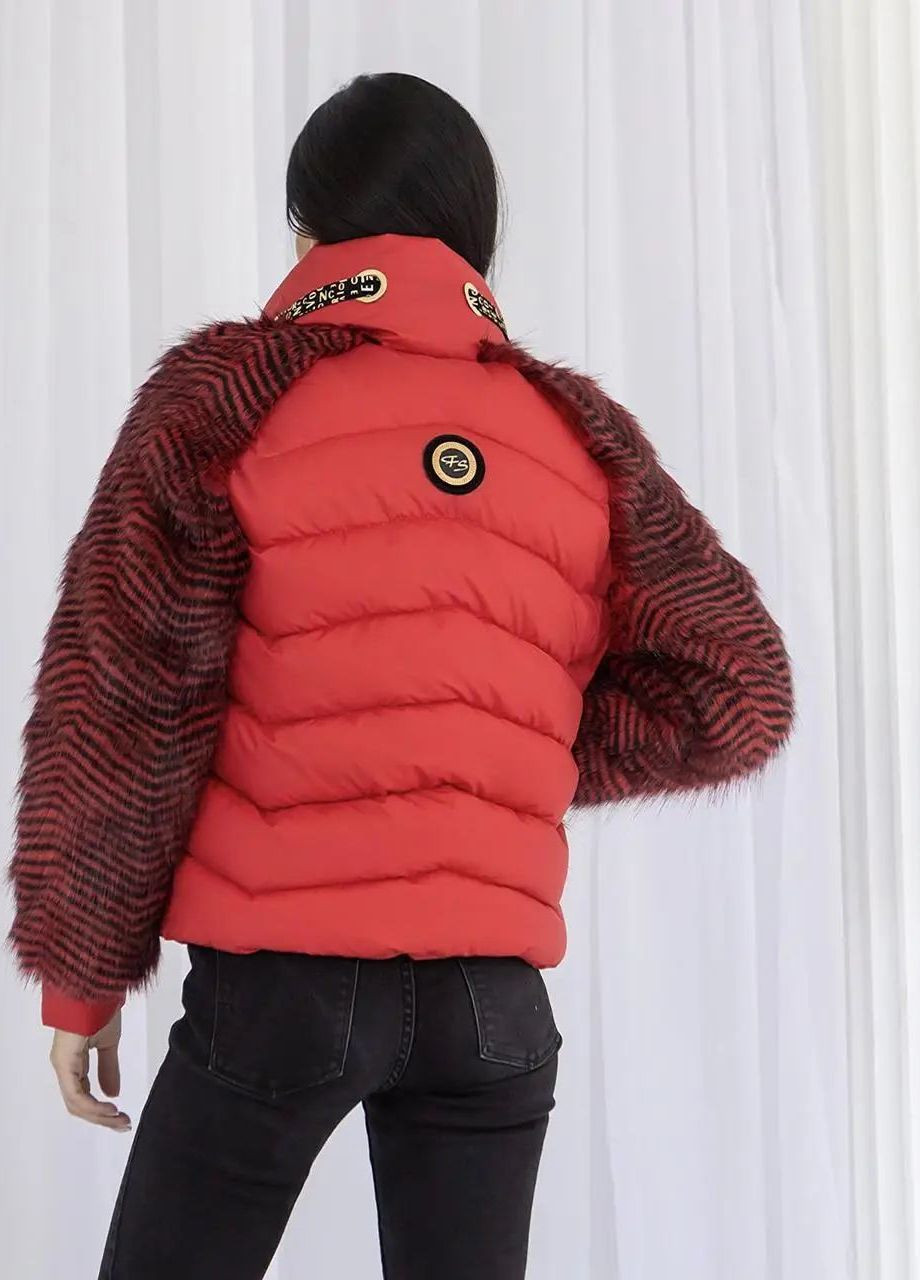 Червона зимня зимова куртка жіноча SK