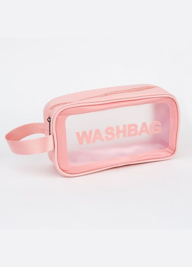 Женская косметичка WASHBAG органайзер с одной ручкой средняя розовая No Brand (266694683)