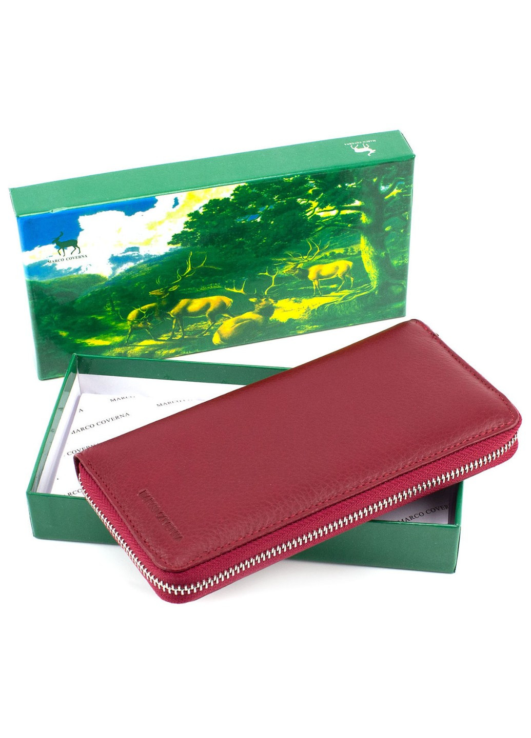 Сучасний гаманець для дівчат зі шкіри MC-7002-4 (JZ6681) бордовий Marco Coverna (259752516)
