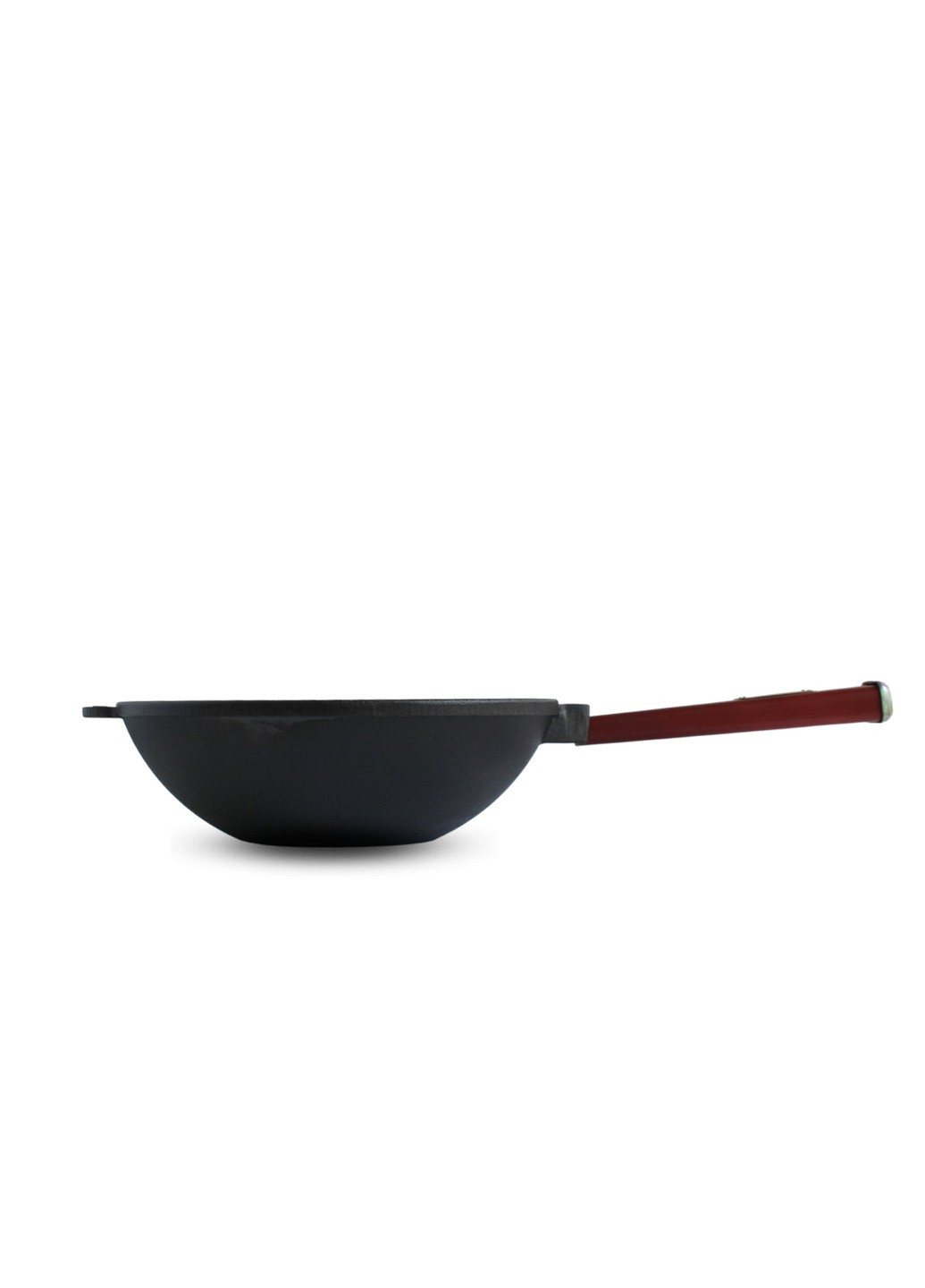 Сковорода чугунная с деревянной ручкой Бордо и чугунной крышкой-сковородой WOK 2,2 л Brizoll (276390188)