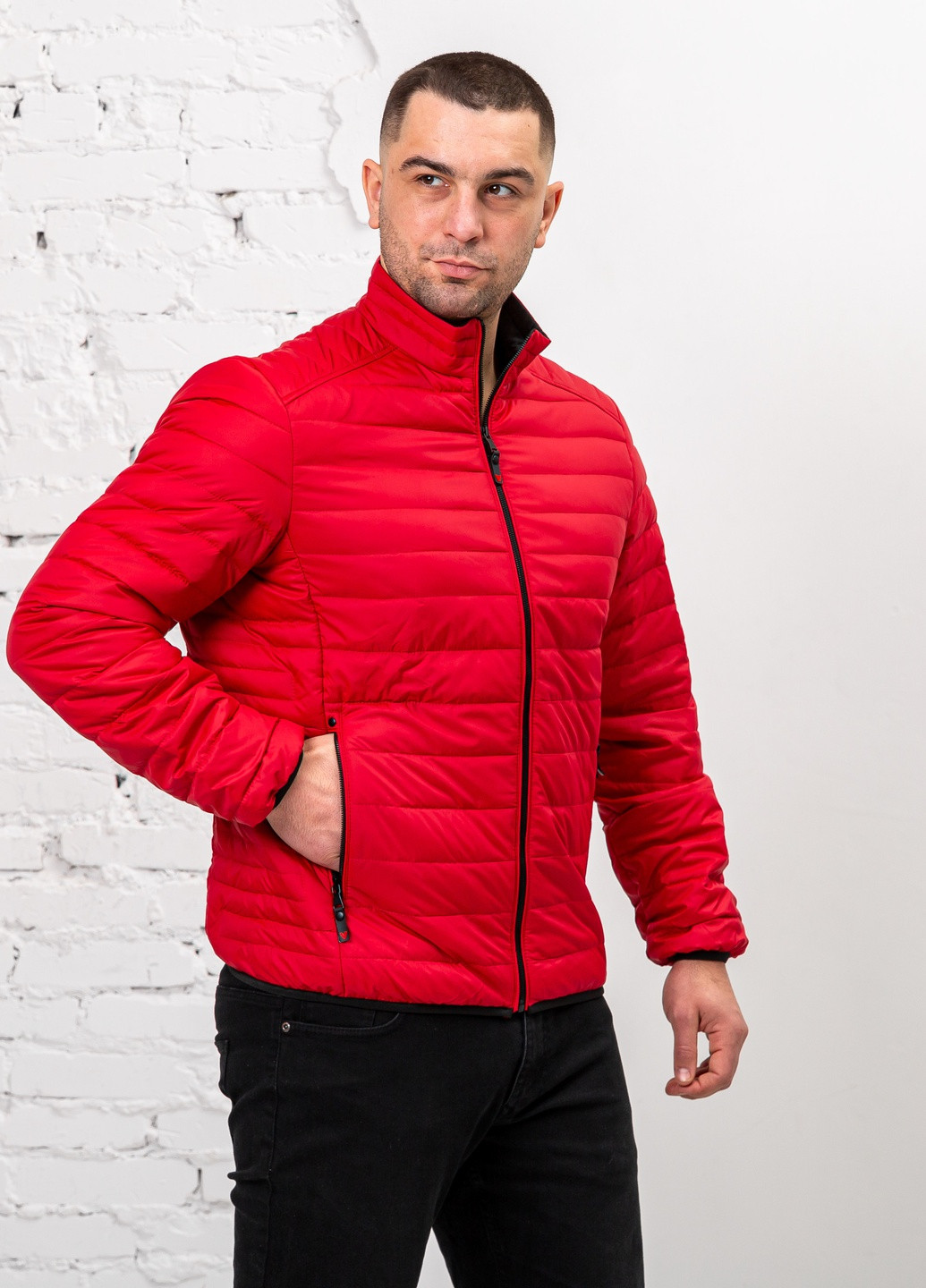 Красная демисезонная мужская весенняя куртка большого размера бренд vavalon SK