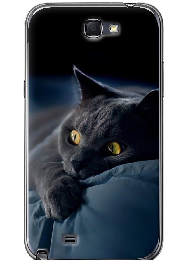 Силіконовий чохол 'Димчастий кіт' для Endorphone Samsung Galaxy Note 2 N7100 (265226596)