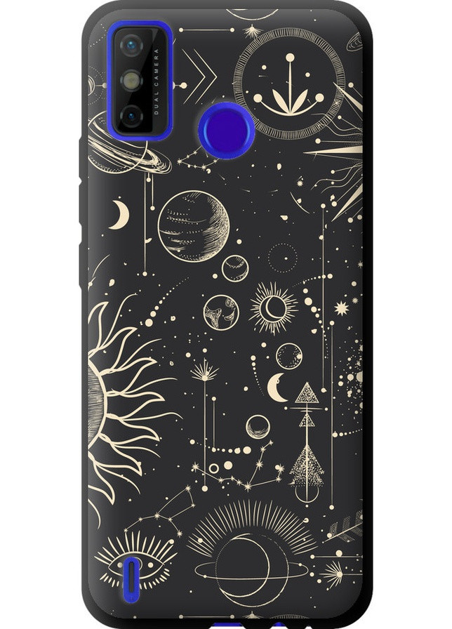 TPU чорний чохол 'Фаза місяця' для Endorphone Tecno Spark 6 Go KE5 (258093576)