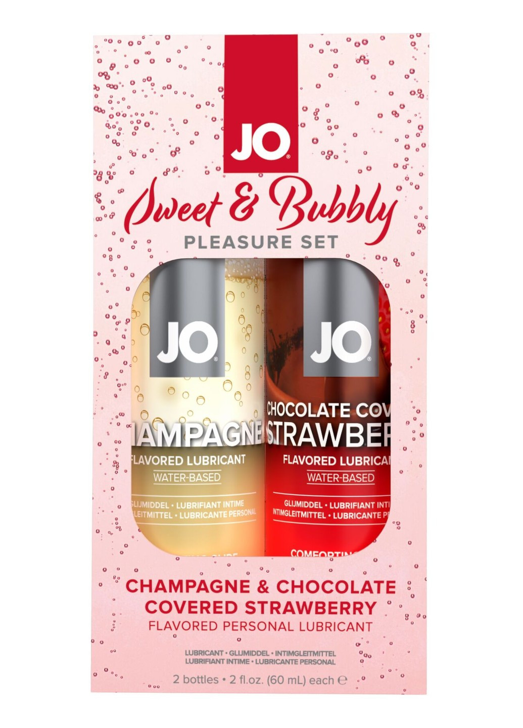 Набор лубрикантов Sweet&Bubbly — Champagne & Chocolate Covered Strawberry (2×60 мл) System JO (258290475)
