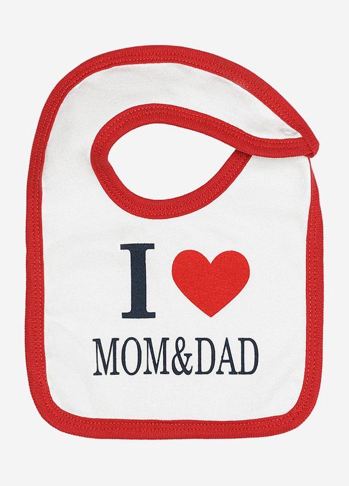 Слюнявчик "I love MOM&DAD" для дівчинки колір різнокольоровий ЦБ-00131396 GinGin (259467708)