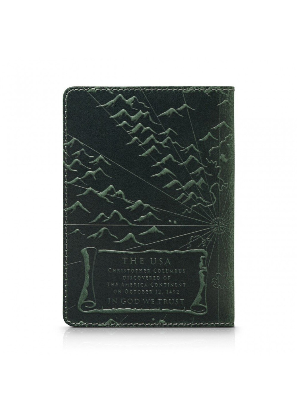 Обложка для паспорта из кожи HiArt PC-02 Discoveries Зелёный Hi Art (268371138)
