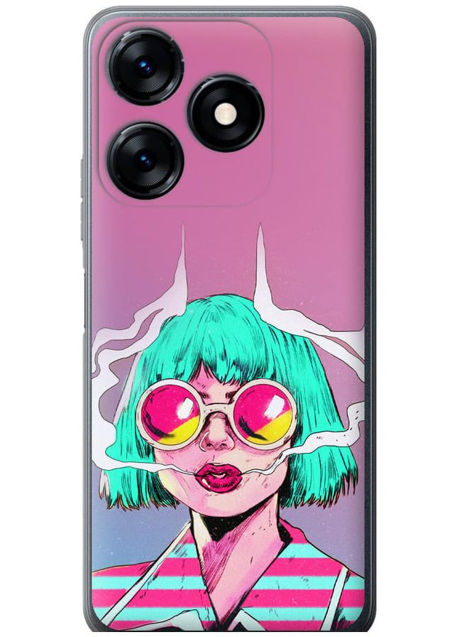 Силіконовий чохол 'Поп арт дівчина' для Endorphone Tecno Spark 10C (276194855)