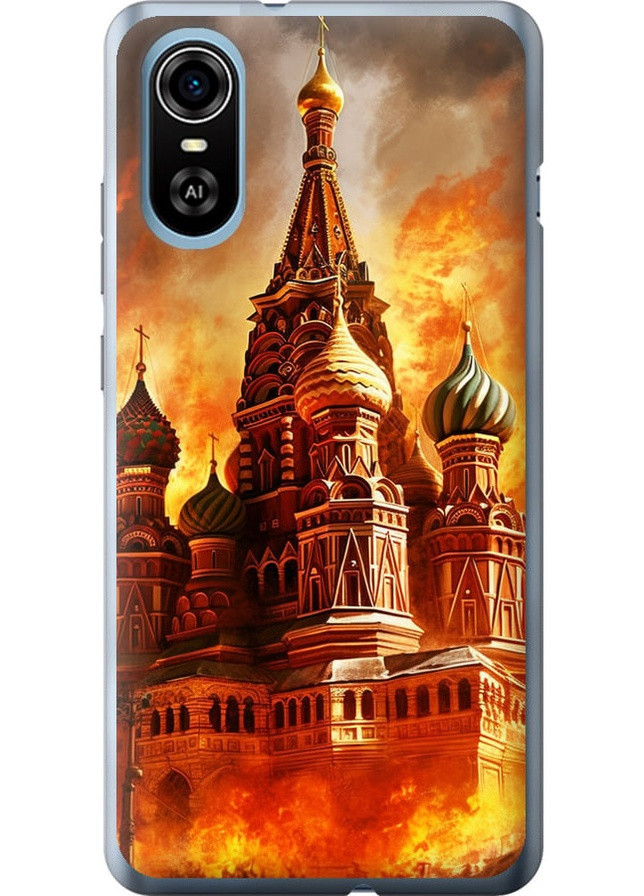 Силиконовый чехол 'Кремль в огне' для Endorphone ZTE Blade A31 Plus (258703625)