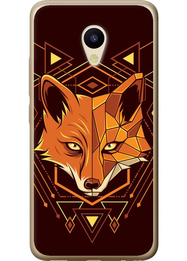 Силиконовый чехол 'Лиса геометрия' для Endorphone Meizu M5 (258171822)