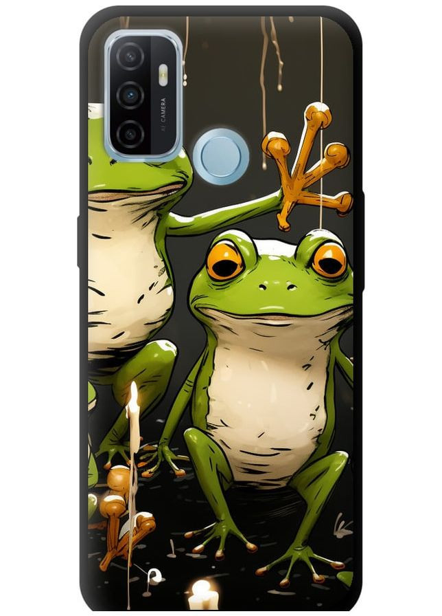 TPU чорний чохол 'Жабки 2' для Endorphone Oppo A53 (266906473)