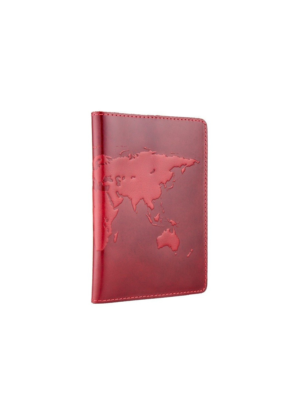 Кожаная обложка на паспорт HiArt PC-01 World Map оливковая Оливковый Hi Art (268371843)