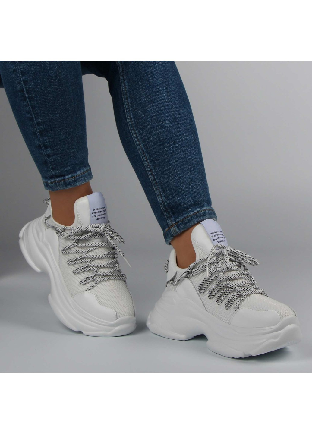 Белые демисезонные женские кроссовки 197062 Lifexpert