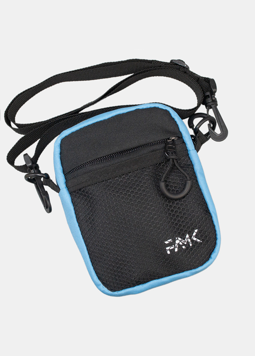 Маленькая сумка кросс-боди (через плече) СBs черная/голубая Famk (268998281)