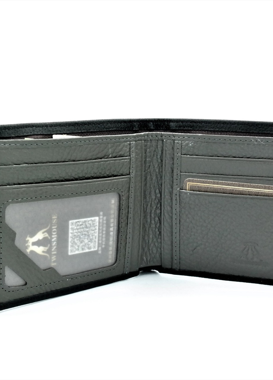 Чоловічий шкіряний гаманець Twinsmouse чорний SKL85-296533 New Trend (259169370)