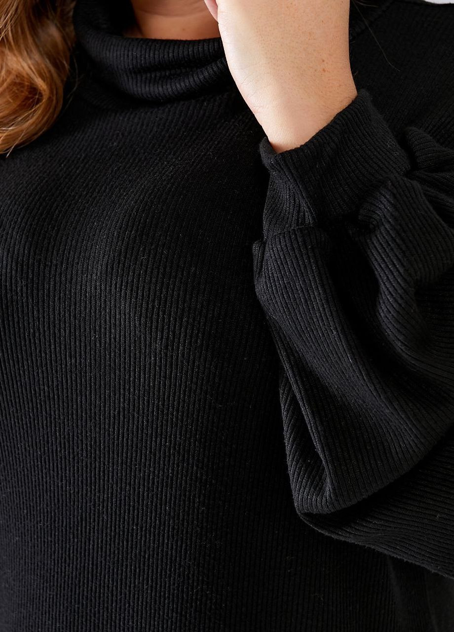 Чорна повсякденний сукня сукня светр Garna однотонна