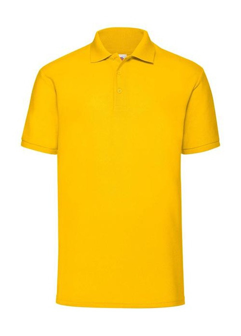Желтая футболка-поло для мужчин Fruit of the Loom