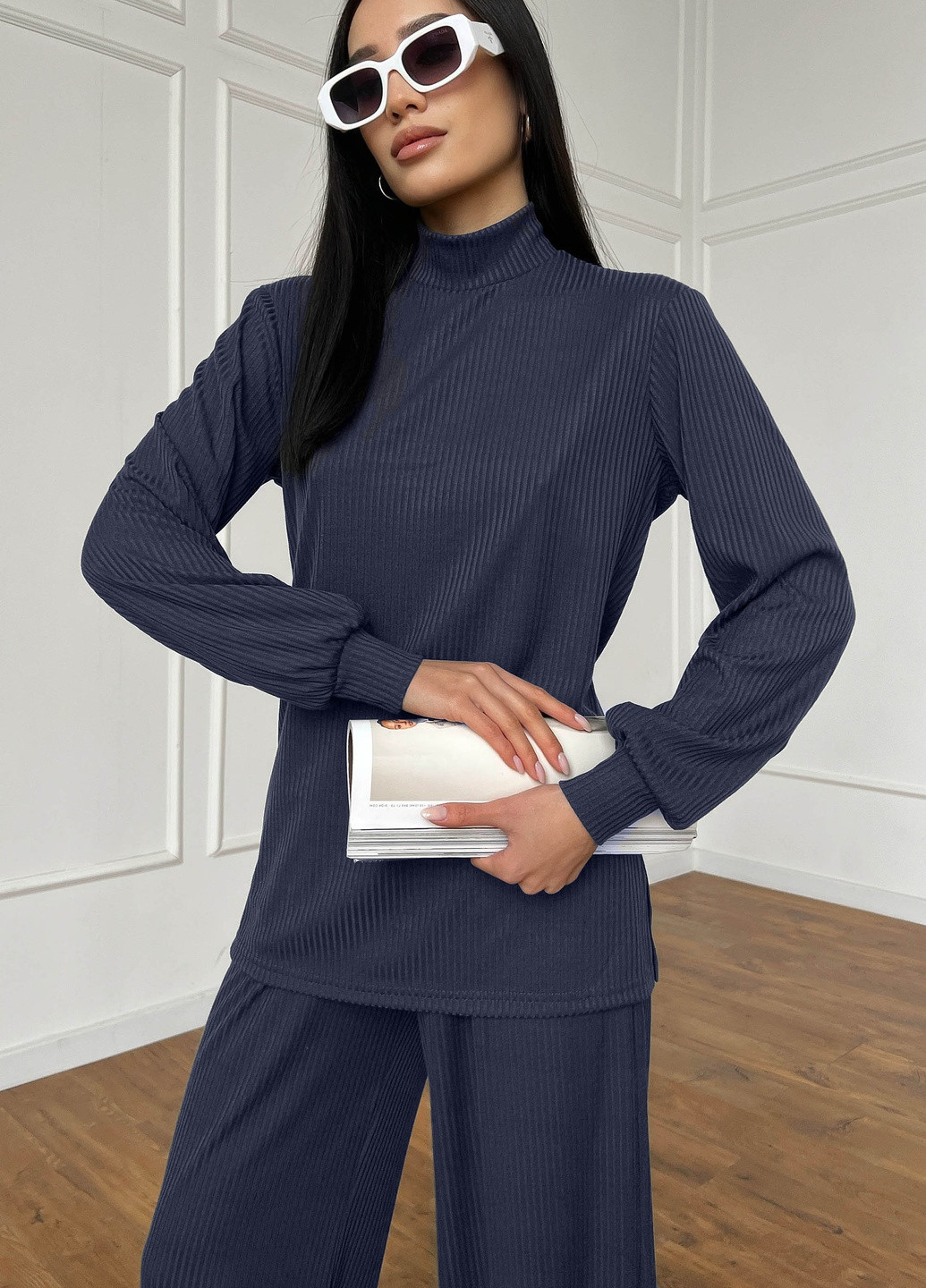 Модель крою oversize з тунікою та широкими брюками Jadone Fashion (257347744)