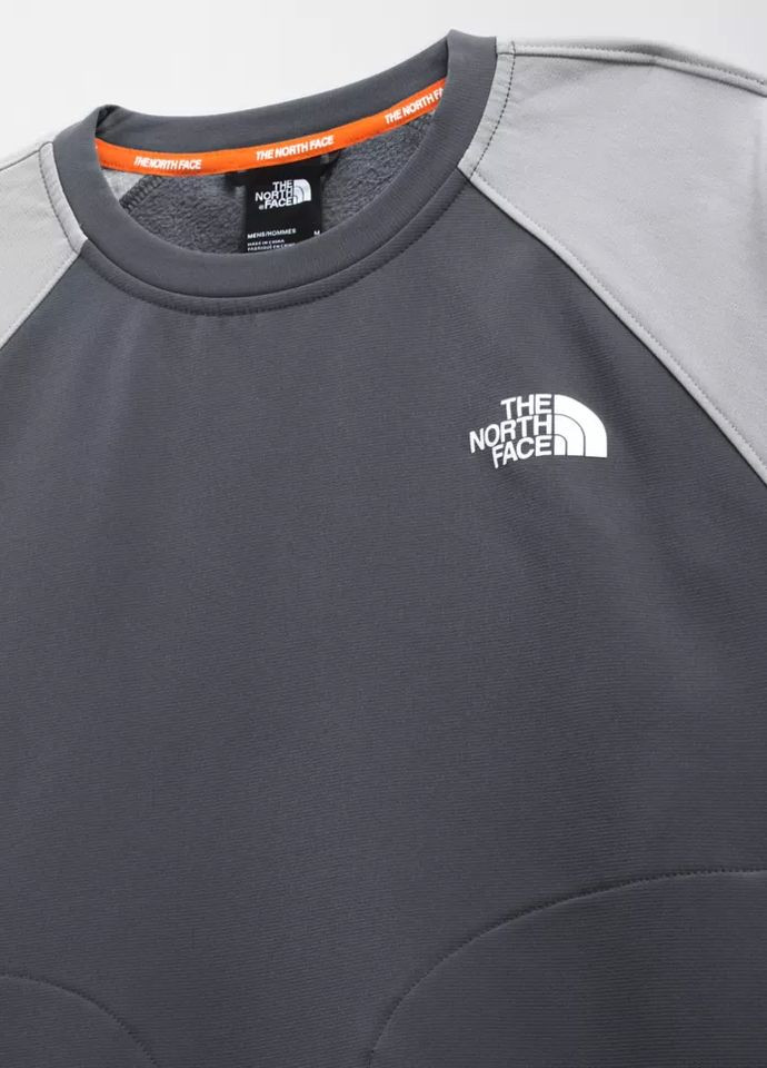 Кофта мужская оригинал реглан толстовка свитшот The North Face - крой логотип серый полиэстер, эластан - (265331209)