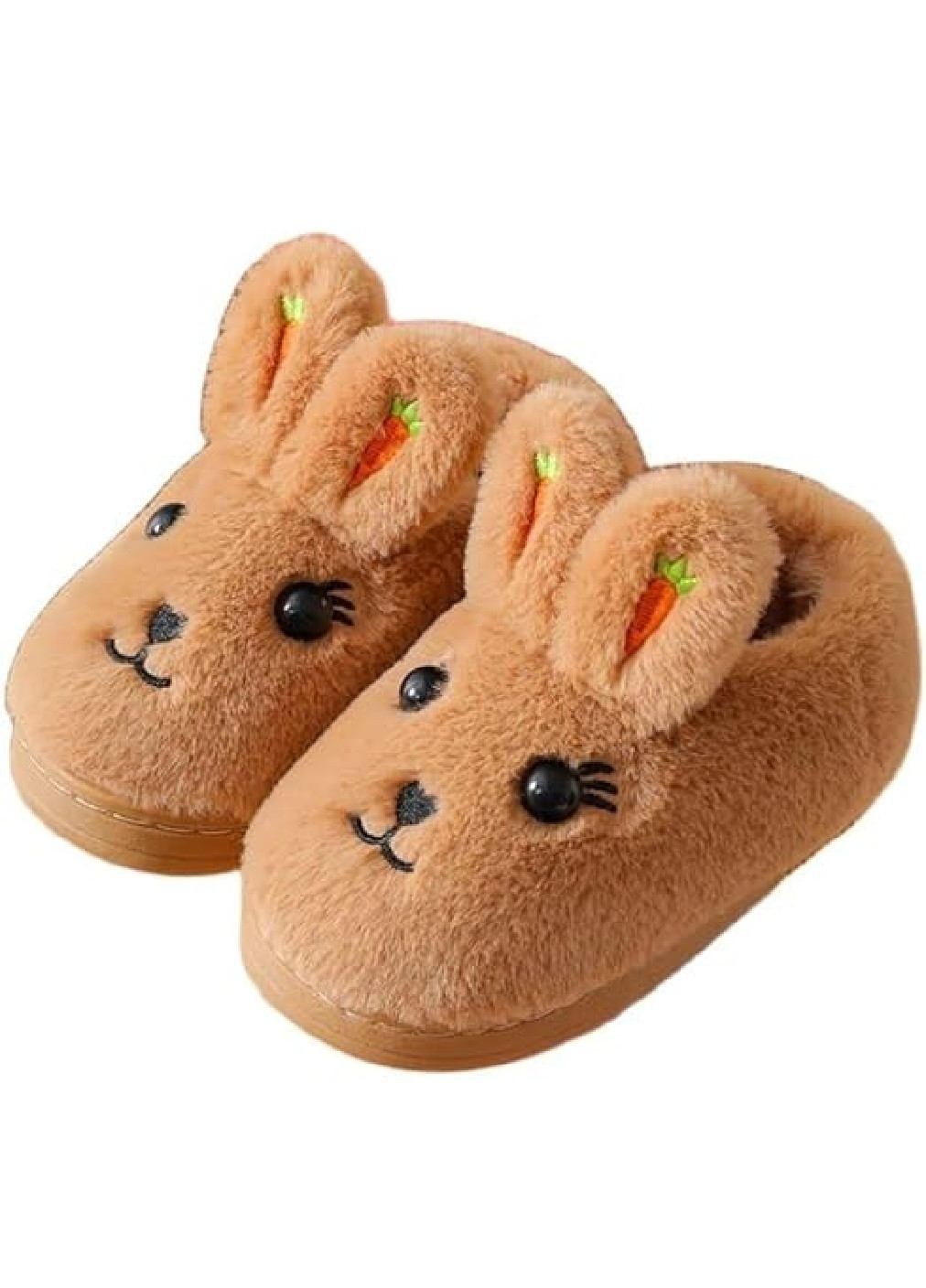 Домашні кімнатні хутряні капці закриті для дівчаток хлопчиків розмір 28-29 (475906-Prob) Зайчик коричневі Unbranded (275068612)